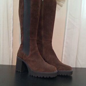 Steve Madden Brown Suede/Leather Knee High Boot